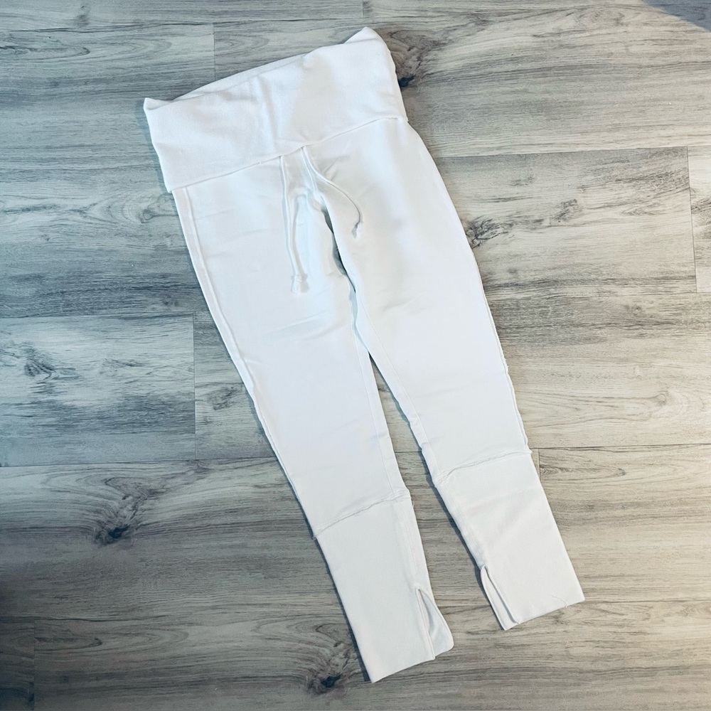 FP MOVEMENT FREE PEOPLE COTTON FOLD-OVER WAIST LEGGINGS LARGE - Picture 2 of 9